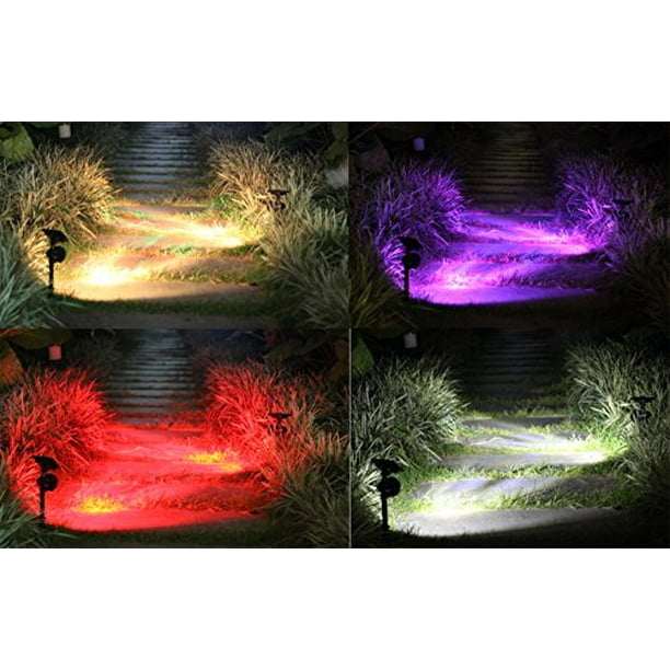 Color Changing 3Modes Solar Power Lights Outdoor Garden LED Power Lawn Light